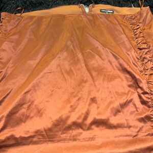 Fashion Nova Orange Ruched mini Skirt